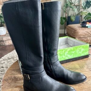 Sam Edelman Marlon Black Leather Riding Boots